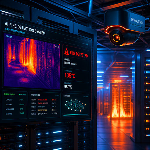 AI Flame Detection Camera with Real-Time Fire Monitoring